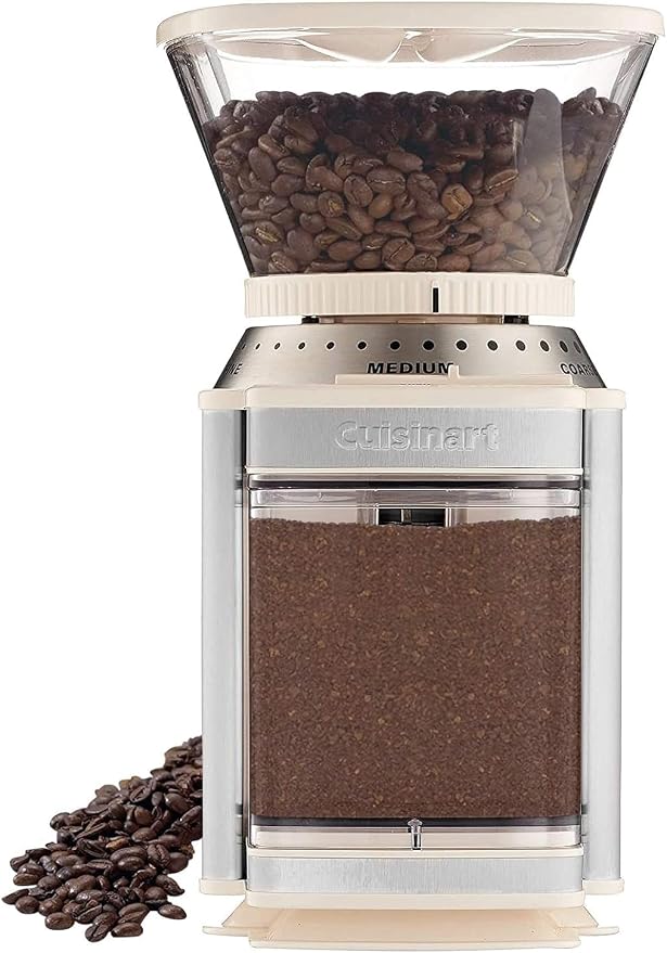 Cuisinart Coffee Grinder, Electric One-Touch Automatic Burr Coffee Grinder with 18-Position Grind Selector, Cup Size Selector for 4 – 18 Cups, Cream Stainless Steel - Image 2