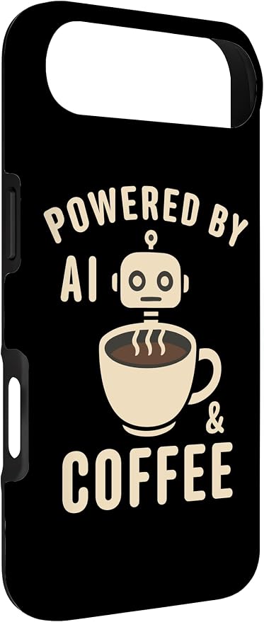 Powered by AI and Coffee Robot Case for iPhone Air - Image 2