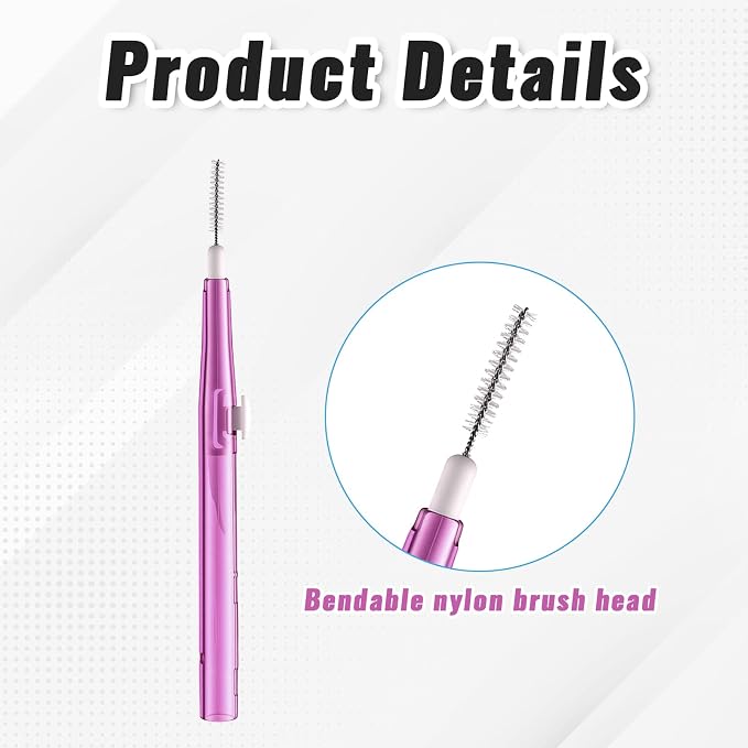 10Pcs Cell Phone Cleaning Kit, Dual Head Anti-Clogging Nylon Brushes Hook Cleaner, Multifunction Mini Cleaning Kits for 16 17 Pro Max Charging Port, Speaker, Earphone, Tablet, Camera, Keyboard, Purple - Image 2