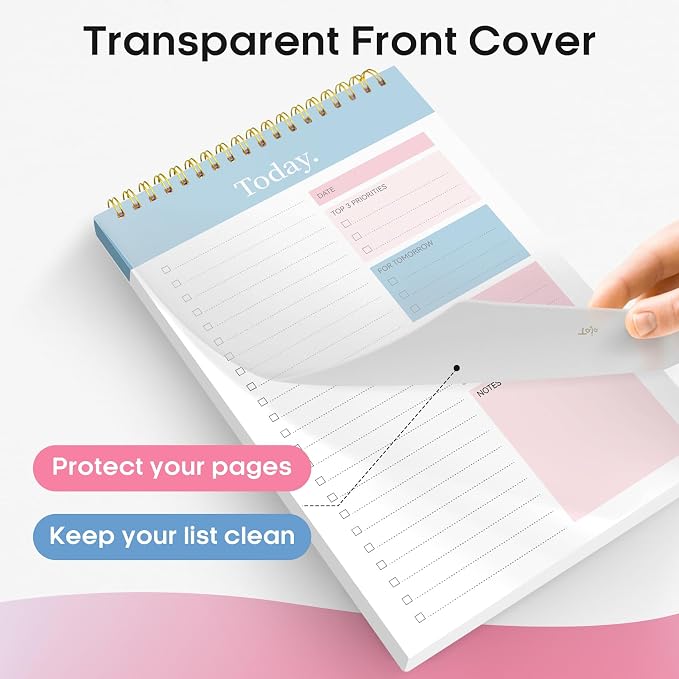 Taja To Do List Notepad, Undated Daily Planner for Work and Goal Setting | Early Dawn, 52 Sheets, 9.8" x 6.5" , for Office, Home and school, Daily Task Planning, Notes and Everyday Organization - Image 3