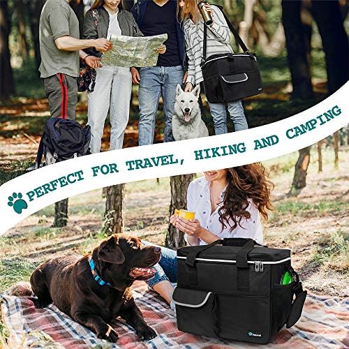 PetAmi Dog Travel Bag Organizer, Pet Supplies Tote Diaper Bag, Black Large - Image 6