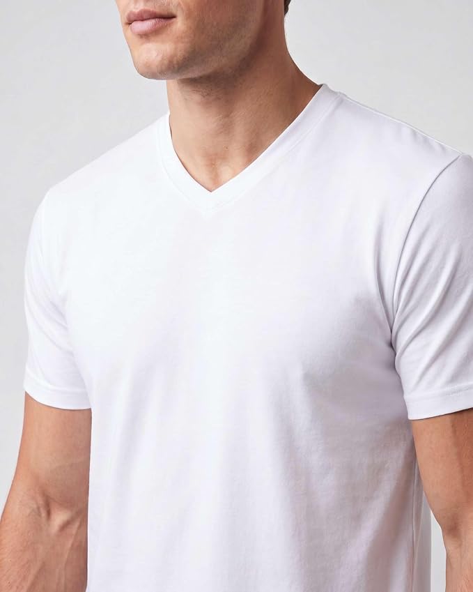 5 Pack Men's Dry Fit V Neck Gym Workout T Shirts Athletic Moisture Wicking | Cooling, Quick Dry, Breathable, Short Sleeve, Exercise, Cycling, Sports, Outdoor, Fitness, Golf, Crossfit, Hiking, Tennis - Image 3