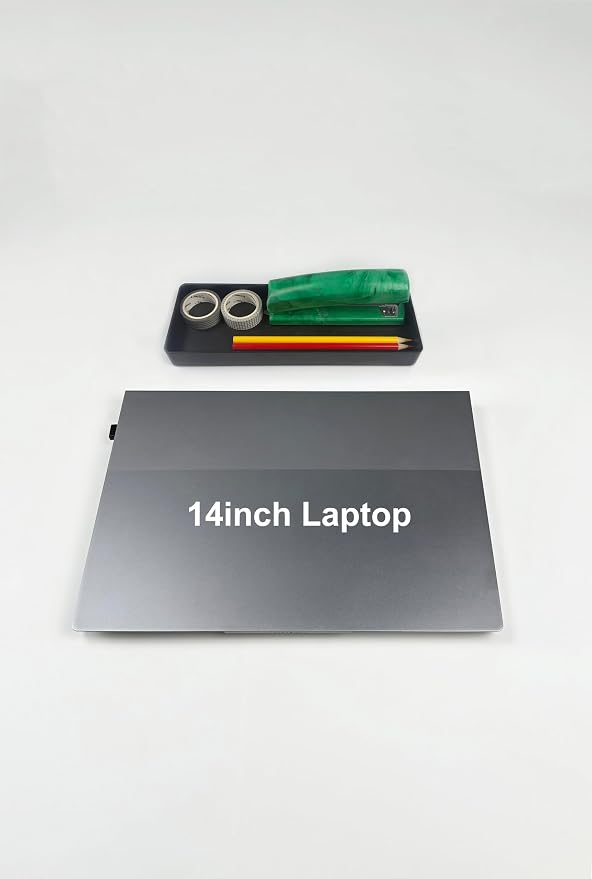 Amazon Basics Rectangular Plastic Desk Organizer, Half Accessory Tray for Office Supplies and Workspace Organization, 9.4" x 3.3" x 1", Black - Image 6