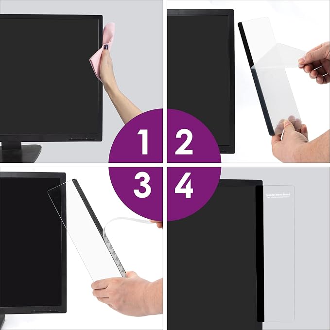 Office Desk Accessories 2pcs Computer Monitor Memo Board Office Supplies | Computer Monitor Memo Board Computer Sticky Note Holder - Image 5