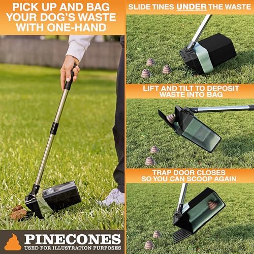 Neater Pet Brands Lift N' Bag Dog Pooper Scooper with 31" Pole, 60 Bags - Image 2