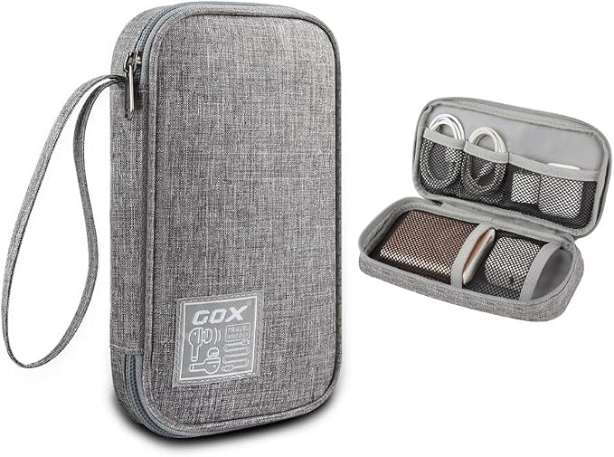 GOX Electronic Cable Organizer Travel Case Tech Pouch by GOX