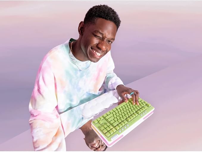 Logitech G715 Wireless Mechanical Gaming Keyboard - White Mist | LIGHTSYNC RGB, Lightspeed wireless, mechanical linear switches, keyboard palm rest, PC/Mac compatible - Image 2