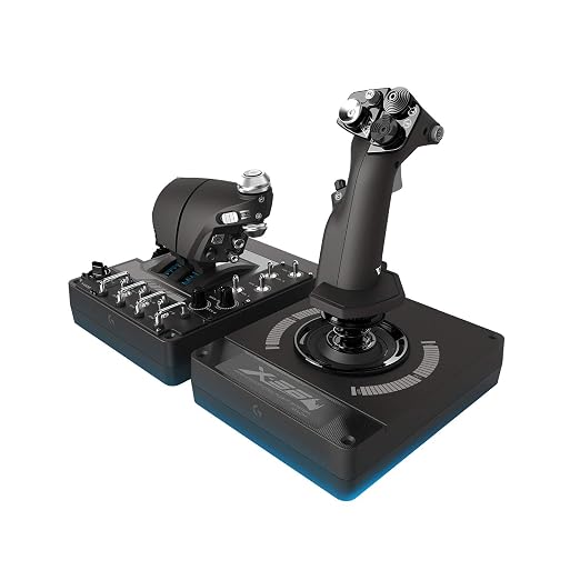 Logitech G X56 H.O.T.A.S Throttle and Joystick Flight Simulator Game Controller, 4 Spring Options, +189 Programmable Controls, RGB Lighting, 2x USB, PC - Black - Image 2