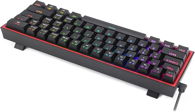 Redragon K617 Wired 60% Compact Hot-Swap RGB Gaming Mechanical Keyboard | 61 Keys Design for More Room to Aim, Swap-Ready Socket for Mod, Vibrant 20-Mode Lighting Hype Vibing, Pro Software Supported - Image 7