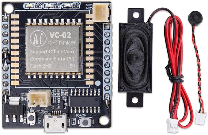 1Pcs VC-02-Kit Voice Control Module Intelligent Offline Speech Module for Smart Home Devices & Lighting Voice Recognition Development Board by Comidox