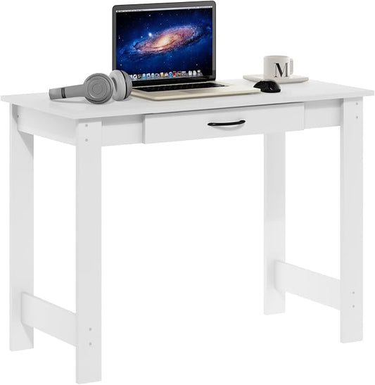 Furinno Jaya Writing Desk with Drawer, White by Furinno-FitsYourSpaceFitsYourBudget
