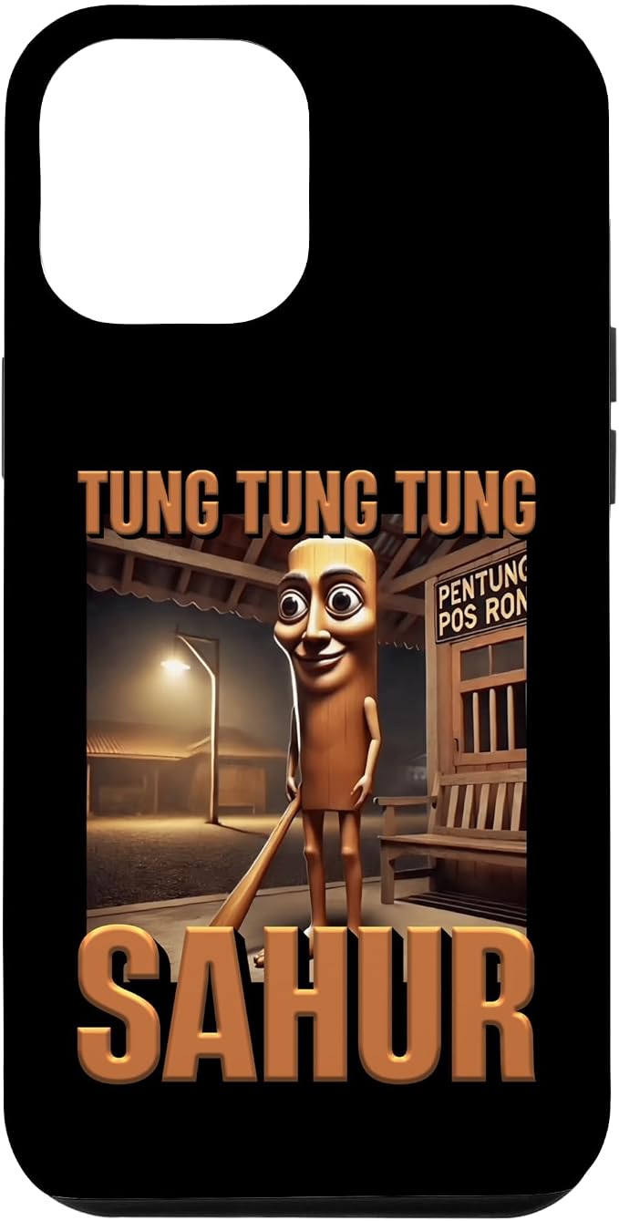 Internet Hilarious Meme AI Character Tung Tung Tung Sahur Case for iPhone 12 Pro Max by Unknown