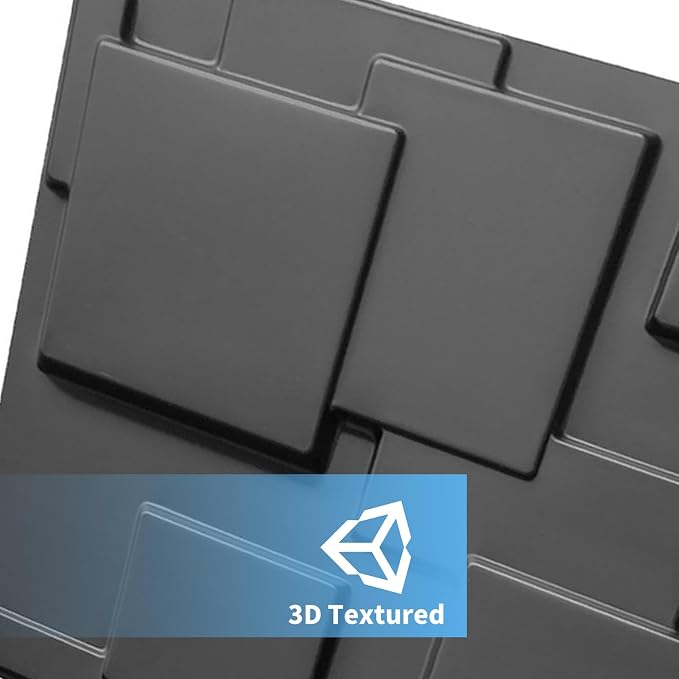 Art3d 19.7" x 19.7" (Pack of 12) Wall Panel City, Black - Image 6