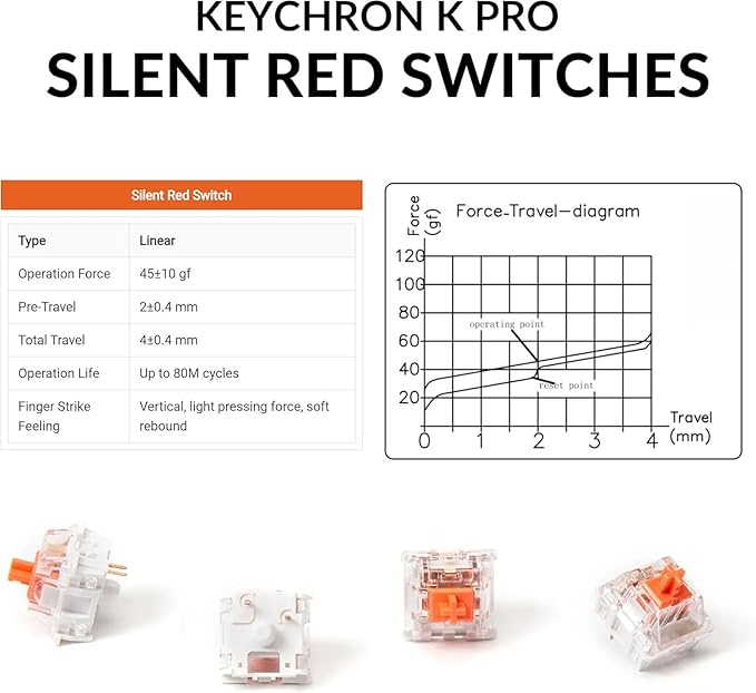 Keychron K8 Wireless Mechanical Keyboard – Silent Red Switch for Quiet Office and Gaming, TKL 87 Keys, Soft White LED Backlight, Bluetooth & USB-C Wired Connectivity, Compatible with Mac and Windows - Image 6
