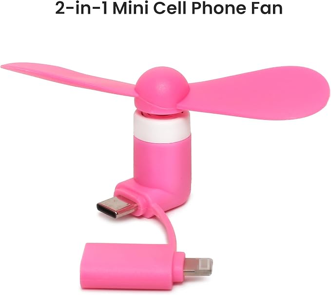 Phone Fan 24 Pack, 2-in-1 Portable Mini Cell Phone Fan Compatible for iPhone, iPad, Android Smartphone, Tablet - Colorful and Powerful Cell Phone Summer Accessories - Image 4