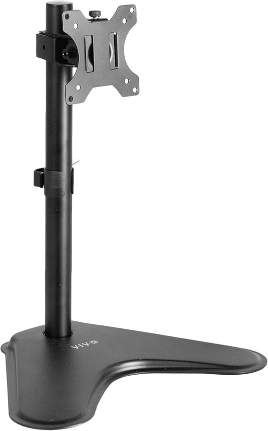 VIVO Single Monitor Desk Stand, Holds Screens up to 32 inch Regular and 38 inch Ultrawide, Freestanding VESA Steel Mount Base, Adjustable Height, Tilt, Swivel, Rotation, Black, STAND-V001H by Unknown