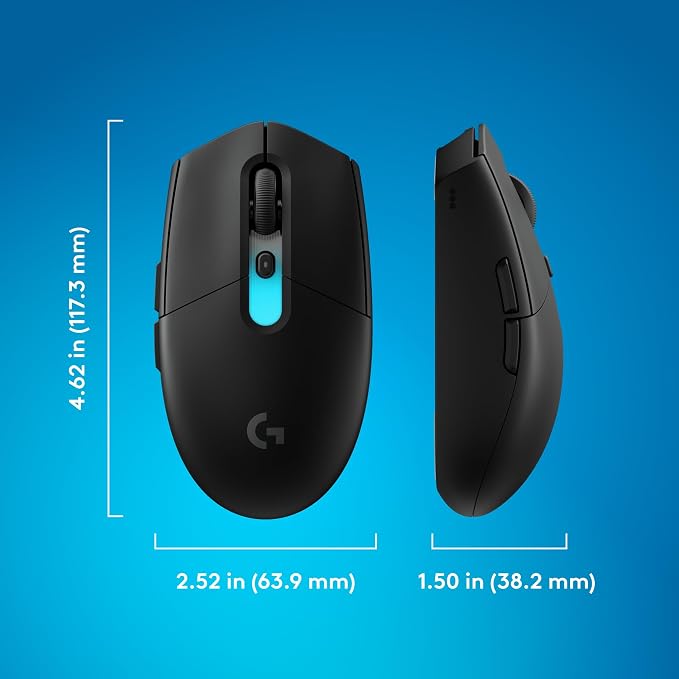 Logitech G305 X Superlight Wireless Gaming Mouse - Black | 59g Lightweight, 44K DPI, 678 IPS, Wireless 2.4 GHz/Bluetooth/USB-C, <170 hr Battery, 6 buttons, RGB, PC/Mac Compatible - Image 13