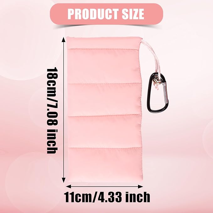Lyreh Thermal Phone Case with Carabiner, Universal Cellphone Pouch to Prevent Freezing and Overheating, Insulated Warm Phone Cover Bags Extend Battery Life for Outdoor Sports Lovers Gifts (Pink) - Image 2