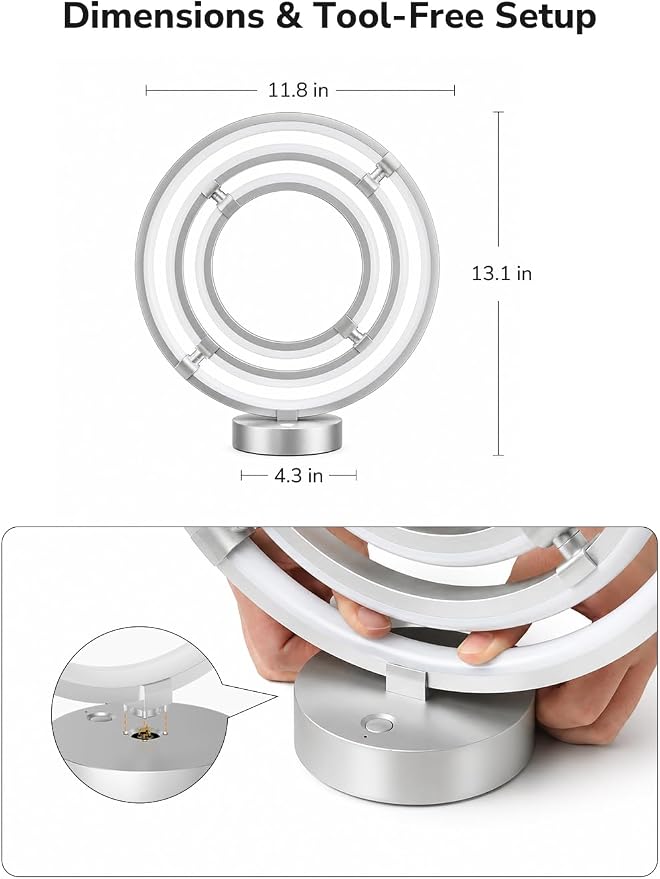 Lepro TB1 AI Smart Table Lamp, RGB+IC Addressable Color Changing Desk Light Alexa Google Home Enable, Music Sync, DIY Endless Scenes, APP Control Cool LED Lamp for Room Decor Ambient Lighting, 2.4 GHz - Image 7