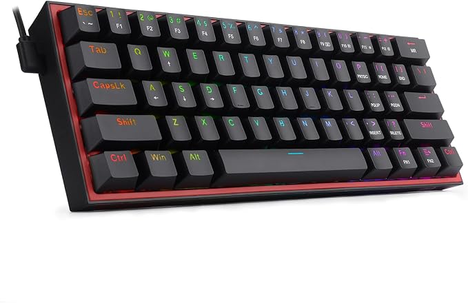 Redragon K617 Wired 60% Compact Hot-Swap RGB Gaming Mechanical Keyboard | 61 Keys Design for More Room to Aim, Swap-Ready Socket for Mod, Vibrant 20-Mode Lighting Hype Vibing, Pro Software Supported - Image 6