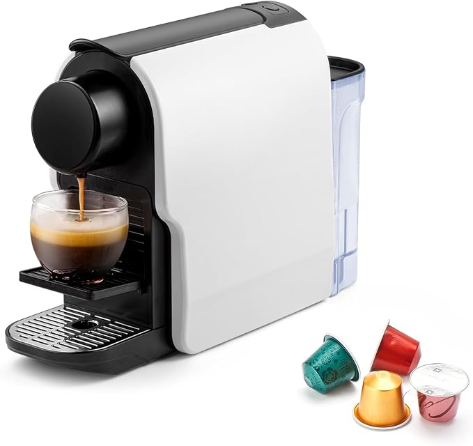 beanglass Mini Espresso Machine Compatible for NS Original Line Pods, Compact Capsule Coffee Maker with 20 Bar High Pressure Pump, 22 oz Removable Water Tank by EnjoyFreshCoffeeAnytime