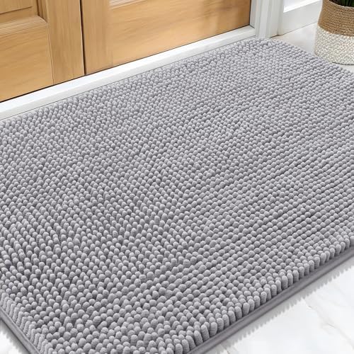 OLANLY Dog Door Mat for Muddy Paws 30x20, Super Absorbent Chenille Mud Mat by OLANLY
