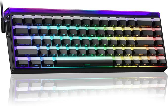 AULA Hero 68 HE 60% Gaming Keyboard Wired, Hall Effect Magnetic Switch Keyboard with 8K Hz Polling Rate, Side Printed PBT Keycaps, RGB Backlit Light Box, Customizable Web Software for PC/Mac Gamers by AULA
