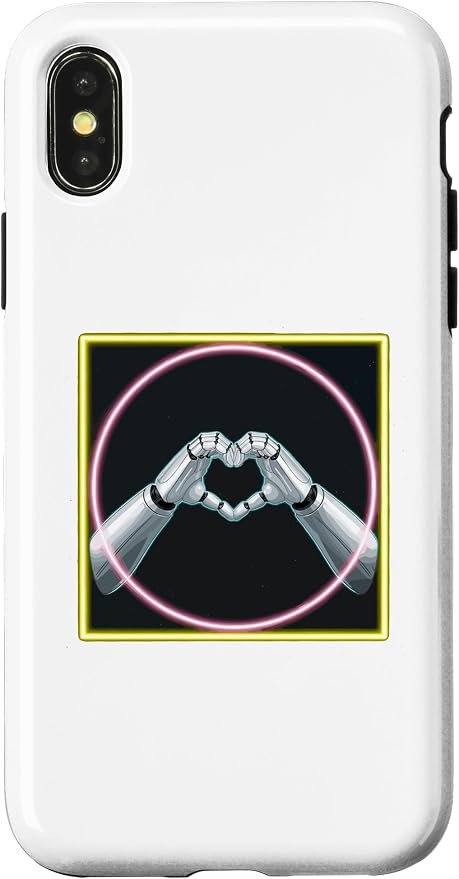 iPhone X/XS Hand Heart AI Robot | Hands Robot Shirt Case by Unknown