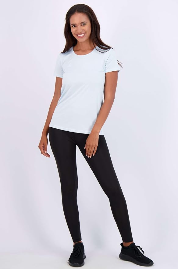 5 Pack Women's Dry Fit Short Sleeve Athletic Gym Workout Running Tops | Available in Plus Size, Exercise, Sports, Fitness, Quick Dry, Cooling, Moisture Wicking, Loose Basic Tees, Yoga, Pilates - Image 3