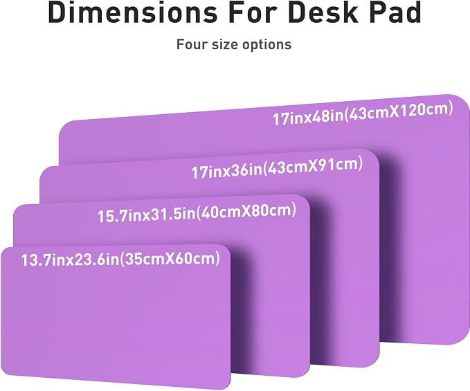 Aothia Leather Desk Pad Protector, Mouse Pad, Office Desk Mat, Non-Slip PU Leather Desk Blotter, Laptop Desk Pad, Waterproof Desk Writing Pad for Office and Home (36" x 17", Iris Violet) - Image 8