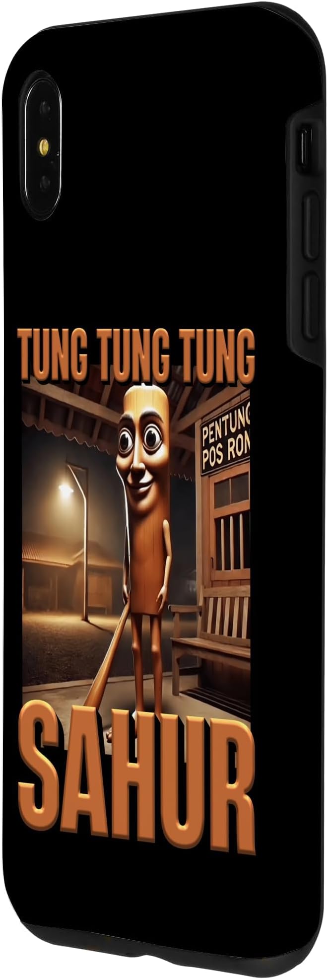 Internet Hilarious Meme AI Character Tung Tung Tung Sahur Case for iPhone Xs Max - Image 2