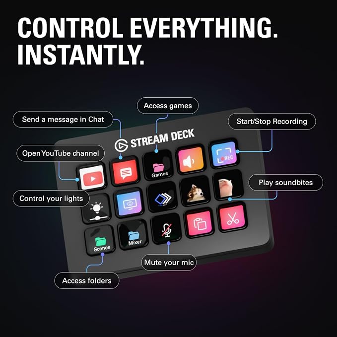 Elgato Stream Deck MK.2 Studio Controller, 15 Macro Keys | Trigger actions in OBS, Twitch, YouTube and more, Visual feedback, Hundreds of plugins, Works with Mac and PC - Image 6