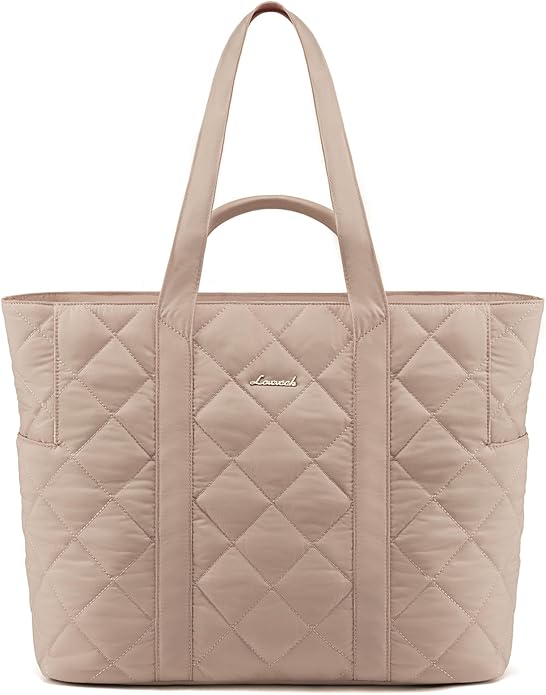 LOVEVOOK Tote Bag for Women,Light Puffer Tote Bag with Multi-pockets,Stylish Carry on Laptop Bags for Daily,Travel,Work,Gym by LOVEVOOK
