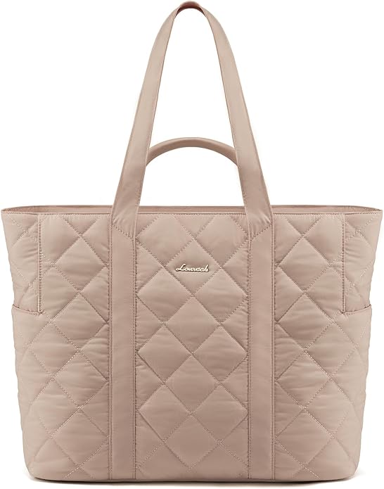 LOVEVOOK Tote Bag for Women,Light Puffer Tote Bag with Multi-pockets,Stylish Carry on Laptop Bags for Daily,Travel,Work,Gym by LOVEVOOK