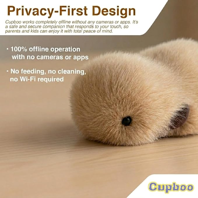 Interactive AI Plush Companion Pet– Privacy Safe Soft Huggable Intelligence Emotional Support Robot Pets, Anxiety Relief Desk Robots| Ideal Toy Gift for Kids,Teens,Adults,Seniors(Black) - Image 3