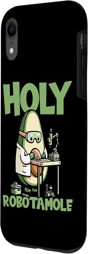 iPhone XR Robots Artificial - Ai Robotics Avocado Holy Robotamole Case - Image 2