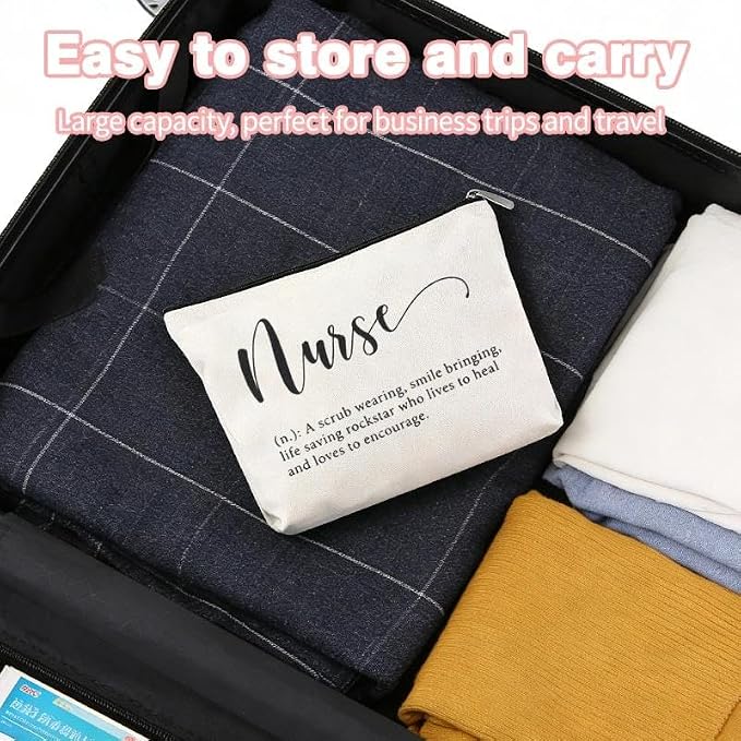 Nurse Gifts Bags for Women Small Nursing Tools Pouch Nurse Pocket Organizer Pouch Nursing School Supplies for Students Nurses Week Graduation Birthday Gifts for Nurses Makeup Bag Pen Pencil Pouches - Image 5
