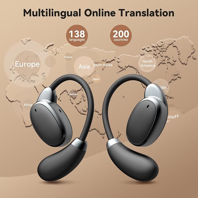 Instant Voice Translator Ear Buds, 3-in-1 Traductor de Voz with Real-Time Translation for 138 Languages, Bluetooth Translation Earbuds, 8 Offline Language Packs,Ideal Accessories for Travel, Business - Image 2
