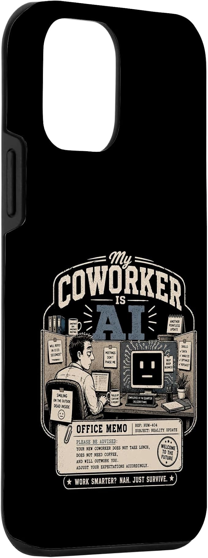 My Coworker is AI Office Humor Funny Workplace Replacement Case for iPhone 12 mini - Image 3