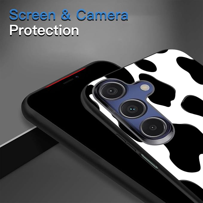 Designed for Galaxy A16 5G Phone Case,Slim Silicone Shockproof Protective Case for Galaxy A16 5G 6.7 inch,Cow Print - Image 5