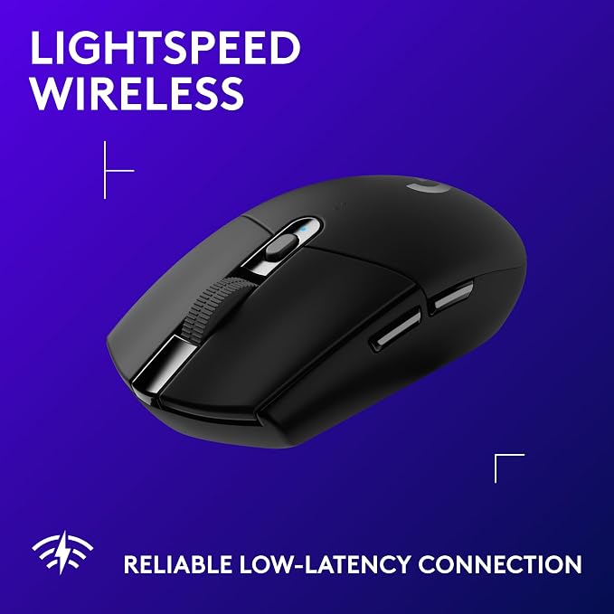 Logitech G305 Lightspeed Wireless Gaming Mouse - Black | Hero Sensor 12, Lightspeed 1ms Wireless, Up to 250h on 1xaa, 6 Programmable Buttons, 99g with Battery - Image 3