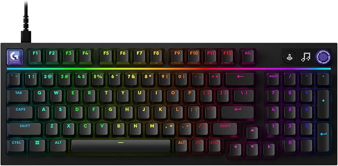 Logitech G316 X 98 Mechanical Gaming Keyboard (Tactile) - Black | Hot-Swappable Tactile Mechanical Switches, Gasket Design, PBT Keycaps, <8Khz, LIGHTSYNC RGB, Dot-Matxix LED Display, USB-C by Unknown