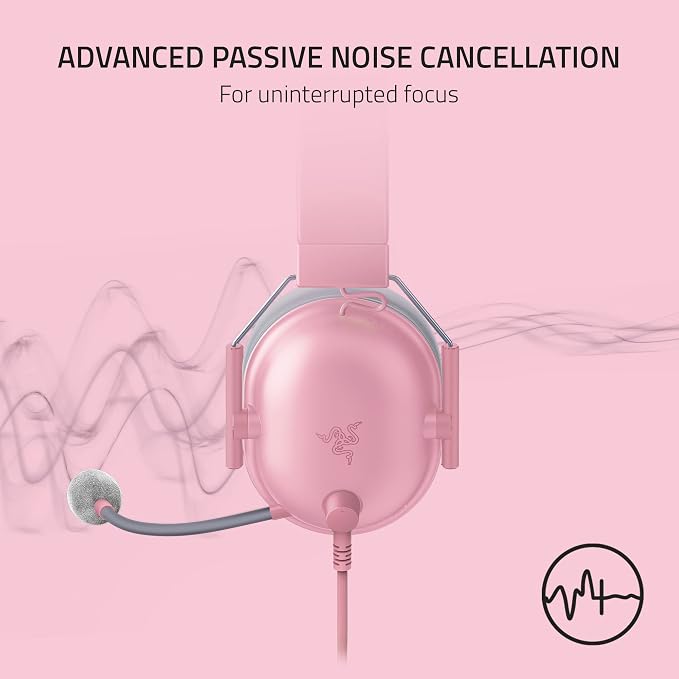 Razer BlackShark V2 X Gaming Headset: 7.1 Surround Sound - 50mm Drivers - Memory Foam Cushions - for PC,PS4,PS5,Switch - 3.5mm Audio Jack - Quartz Pink,(Pack of 8) - Image 4