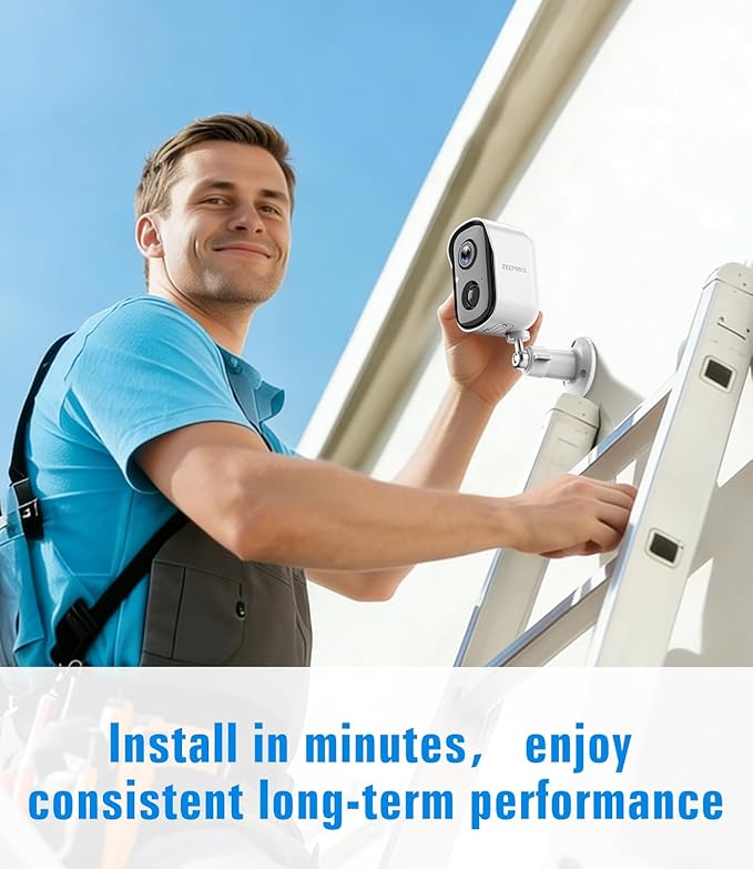 Security Cameras Wireless Outdoor, 2K Cameras for Home Security with Color Night Vision, SD/Cloud Storage,Longer Battery Life, Weatherproof, AI Motion Detection, Spotlight Siren Alarm - Image 6