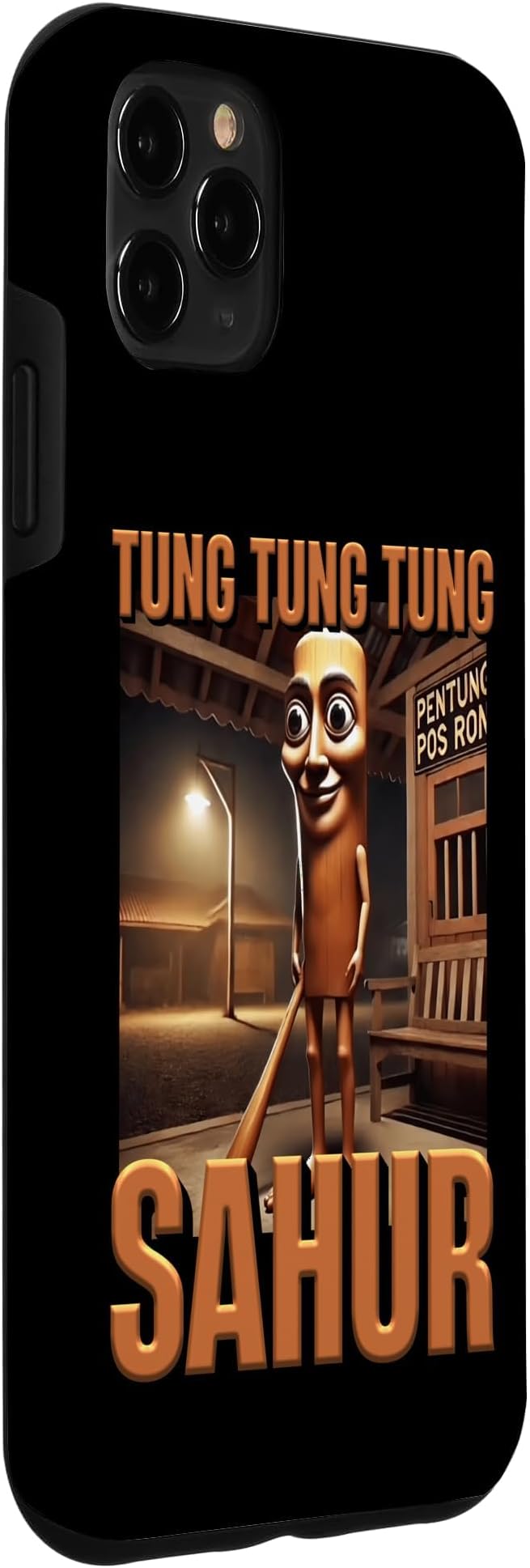 Internet Hilarious Meme AI Character Tung Tung Tung Sahur Case for iPhone 11 Pro Max - Image 3