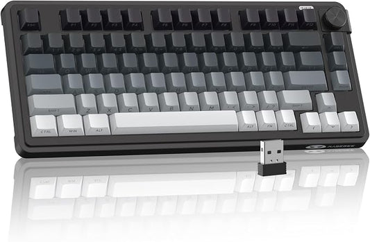 MageGee Wireless Gaming Keyboard 81 Keys RGB Backlit Tri-Mode Bluetooth 2.4G USB-C Rechargeable Mechanical Feel Keyboard 4000mAh Battery Knob Control 26-Key Anti-Ghosting for PC Mac Windows – GK950 by MageGee