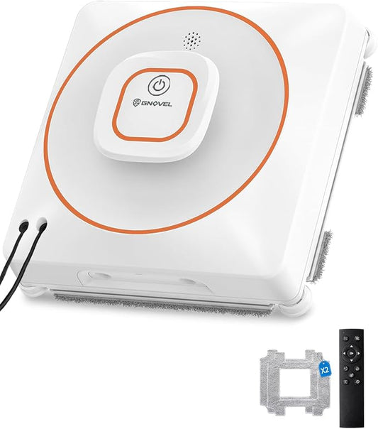 8000Pa Anti-Fall Window Cleaner Robot Auto Spray for High Rise Glass | 4 Cleaning Modes with Intelligent Path Planning,15-Stage Anti-Fall System,Remote Control,120mL Water Tank by Unknown