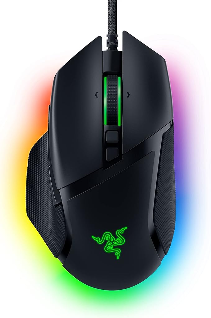 Razer Basilisk V3 Customizable RGB Wired Ergonomic Gaming Mouse, Black | Fastest Gaming Mouse Switch, Chroma RGB Lighting, 26K DPI Optical Sensor, 11 Programmable Buttons, HyperScroll Tilt Wheel by Unknown