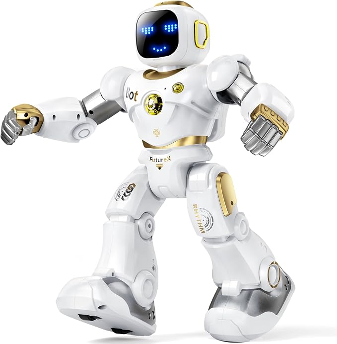 Ruko 1088 Programmable Robot Toy for Kids, STEM Learning Gift, Gold | Large Interactive Robot with Remote Control, App Control, Birthday Gift for Boys & Girls Ages 4 5 6 7 8 9 by Ruko