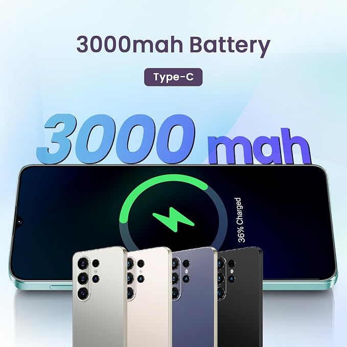 Unlock Phone, 4G Network Android Phone, 6.3-inch Screen, 2GB RAM+16GB ROM/TF 128GB, Dual SIM Cards, Dual Cameras, Suitable for Novice Users (Dark Black) - Image 8